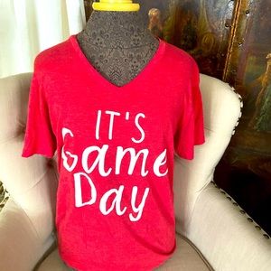 Red game day tee shirt